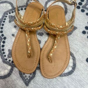 American Eagle Braided Tan Sandals size 6